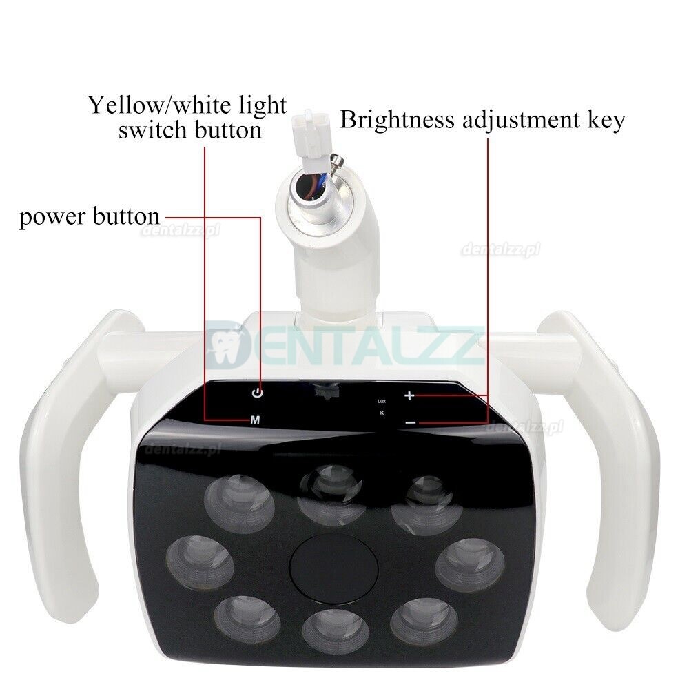 Lampa zabiegowa stomatologiczna bezcieniowa indukcyjna 8 diod LED do fotela dentystycznego